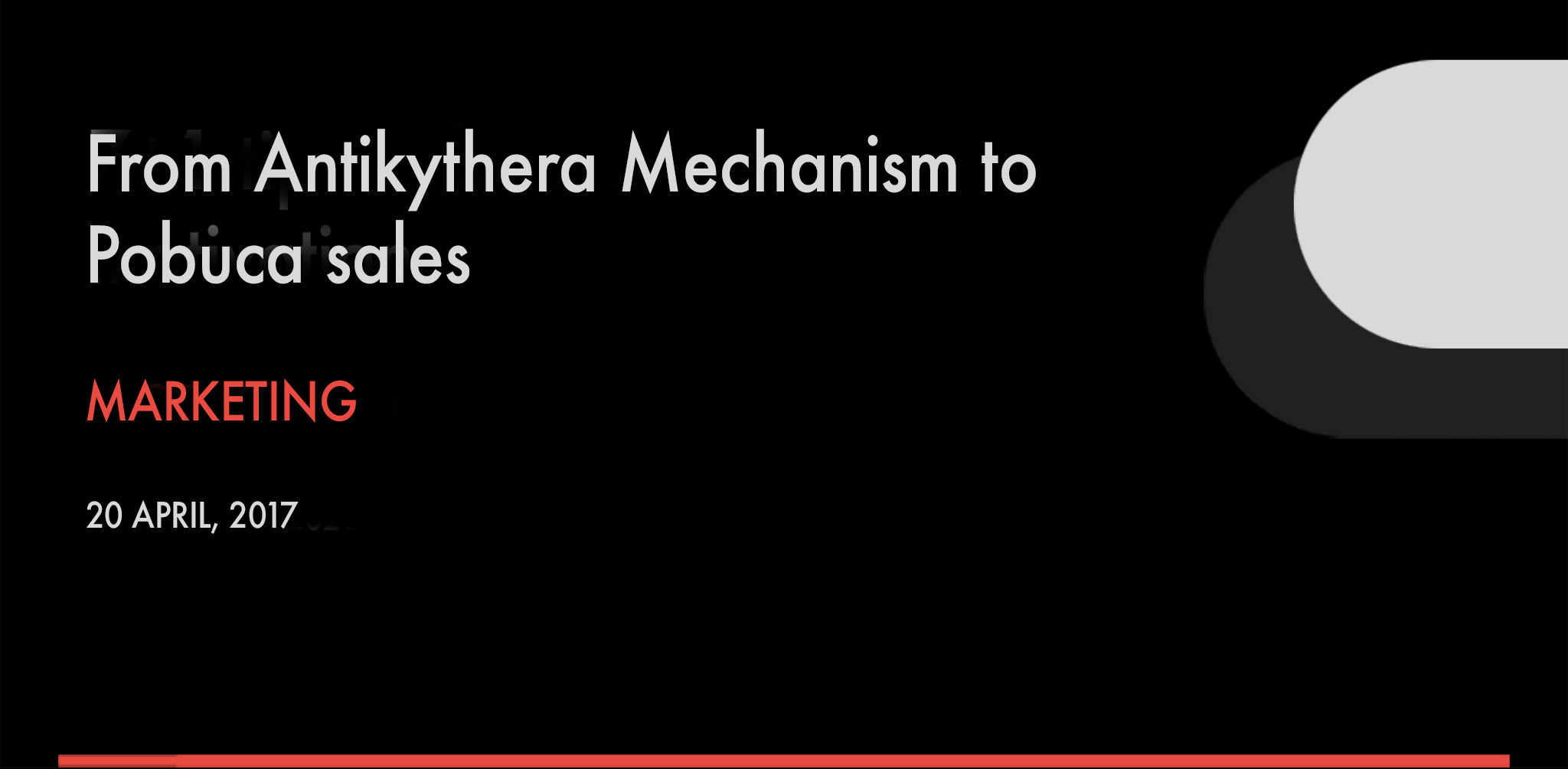 From Antikythera Mechanism to Pobuca sales